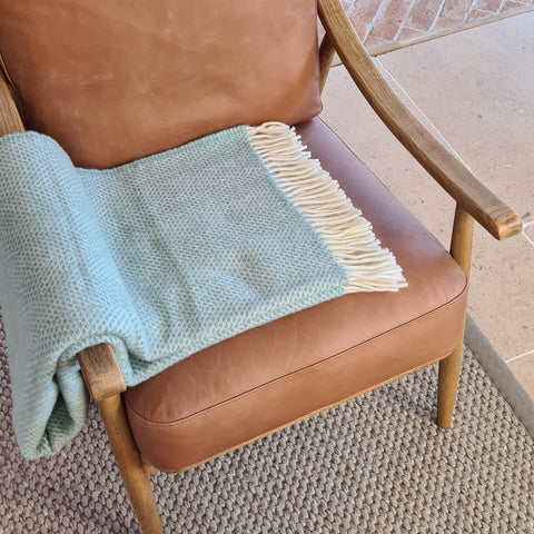 Tweedmill Beehive Wool Throw - Ocean