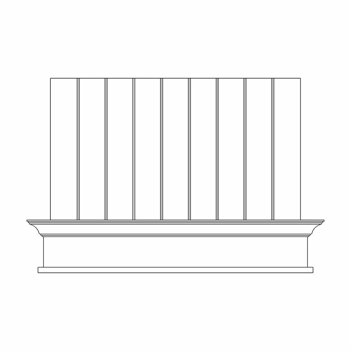 Freestanding Canopy Mantel Cabinet