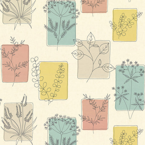 Herbes Wallpaper by Little Greene