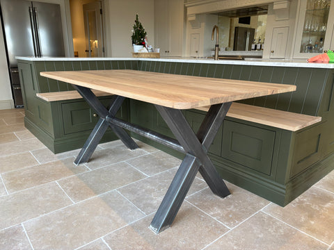 Steel Frame Dining Table