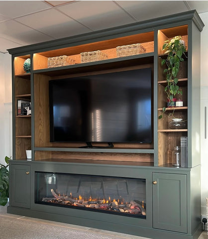 Media Fireplace Unit with Oak internals