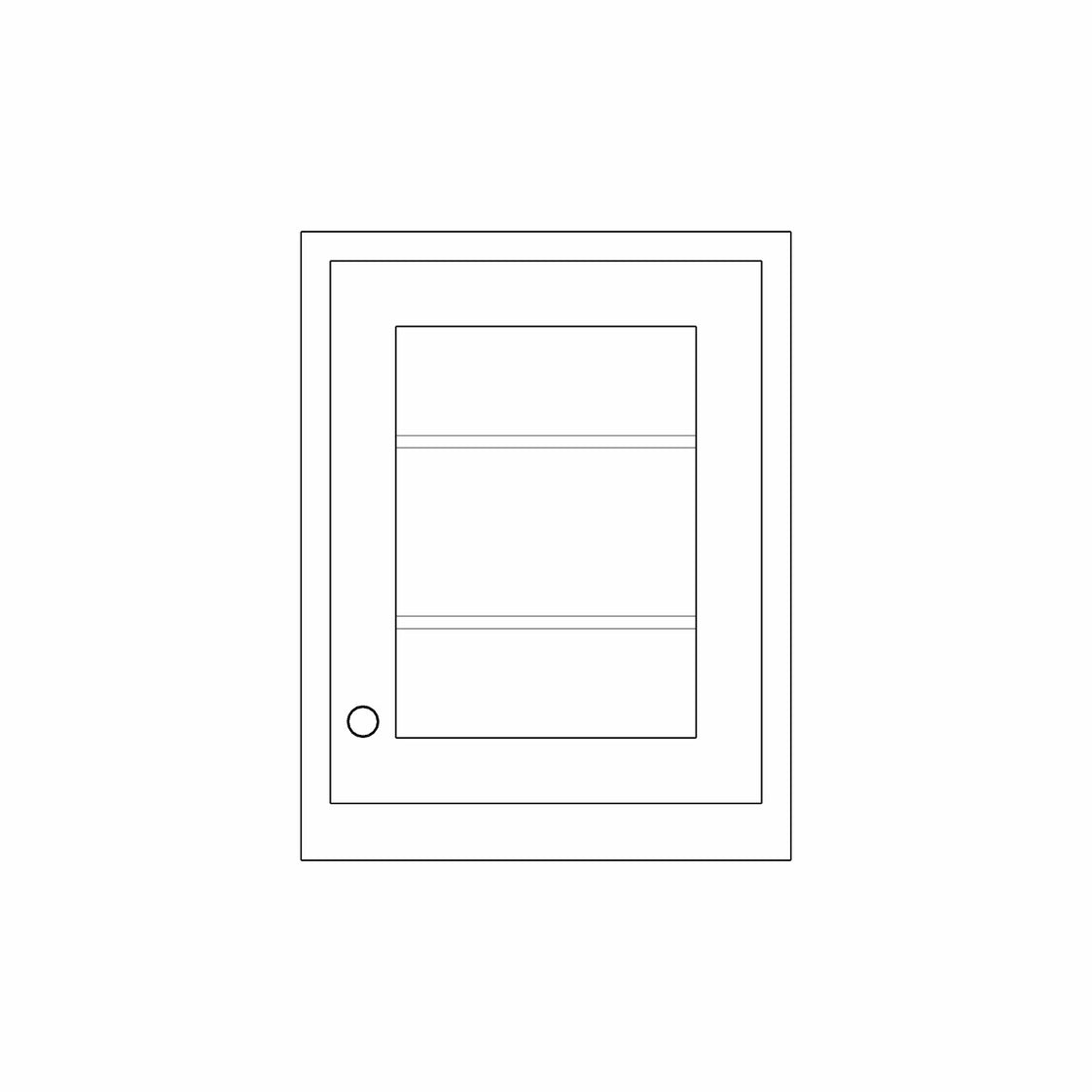 Single Glazed Wall Cabinet