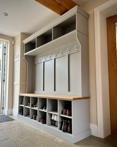 Shaker Boot Room Storage Bench - Extra Storage