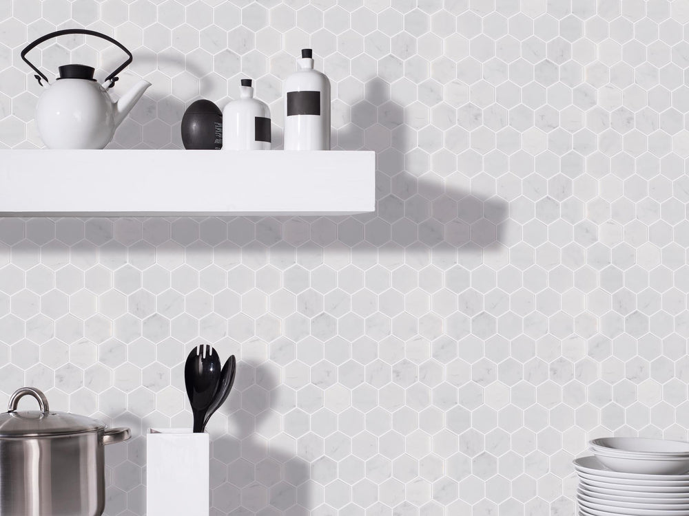 Porcelanosa L'Antic Essential Hexagon Persian White