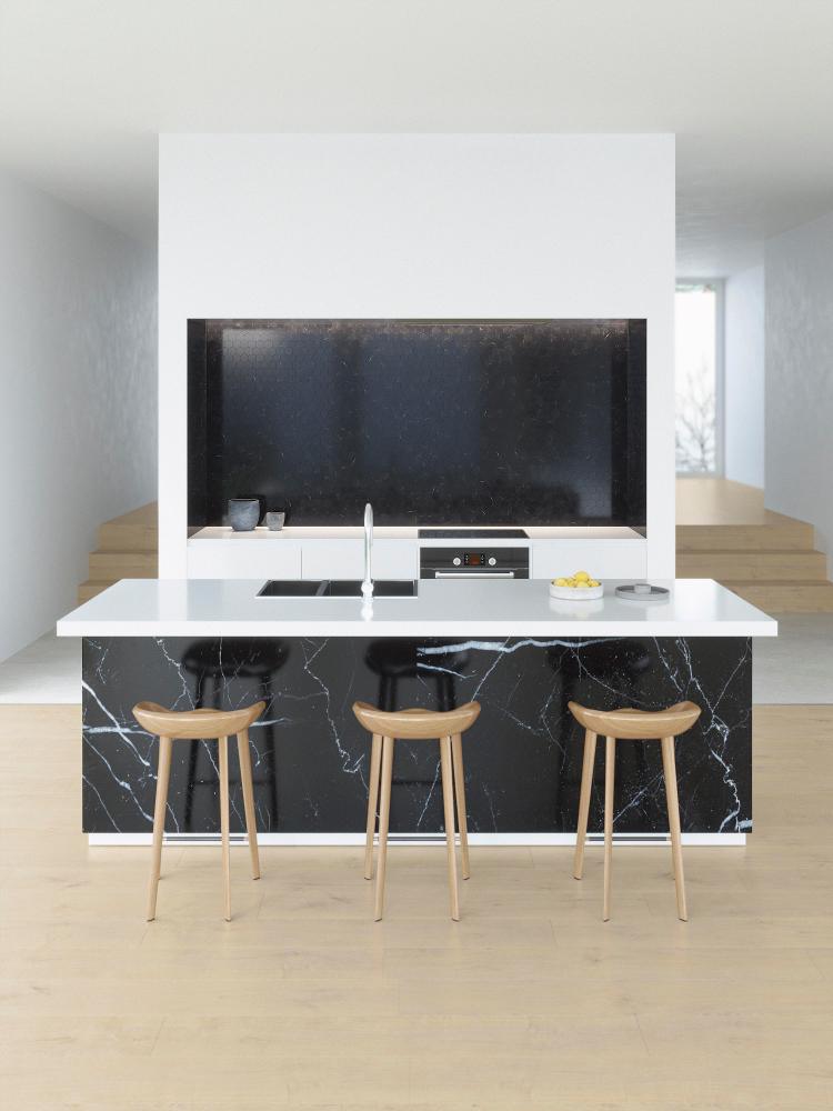 Porcelanosa L'Antic Essential Hexagon Negro Marquina Pulido