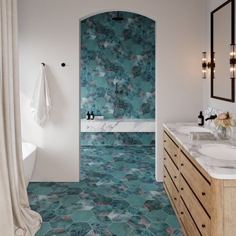 Ca'Pietra Mermaid's Garden Porcelain Hexagon