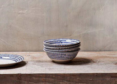 Indigo Drop Cereal Bowl