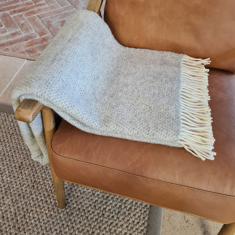 Tweedmill Beehive Wool Throw - Grey