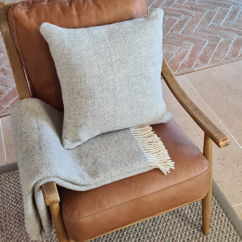 Tweedmill Beehive Wool Cushion - Grey