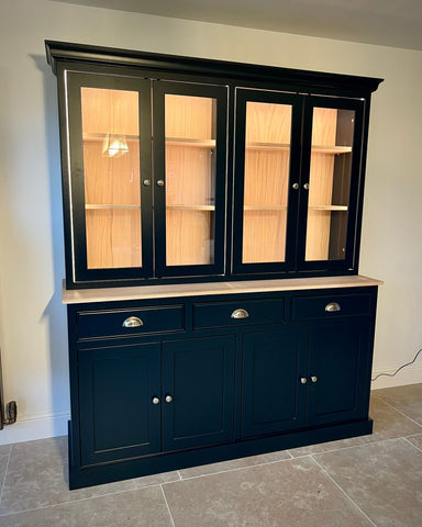 Detailed Glazed Dresser with oak features