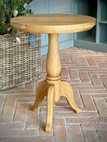 The Grange Oak Pedestal Side Table