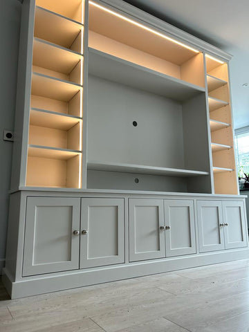 Less Depth Tv Unit Storage Extra Tall TV & Media Storage Unit – Ely Farmhouse Furniture