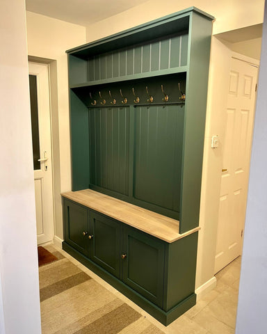 Extra Tall Boot Room Storage Bench