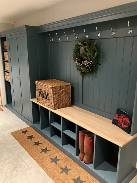 XL Shelved Boot Room Bench Combination – Ely Farmhouse Furniture
