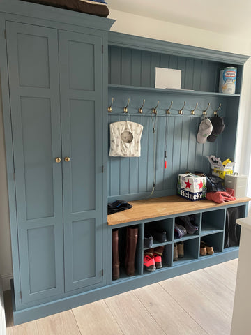 Boot Room Bench with Double Cupboard