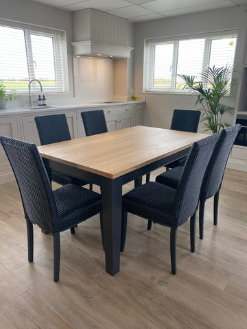 Suffolk Lloyd Loom Dining Set with all chairs