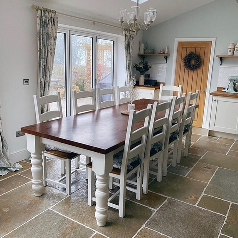 Farmhouse ladder back dining chairs deals