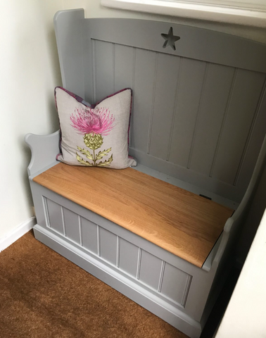 Hallway Monks Bench with Heart or Star Cutout